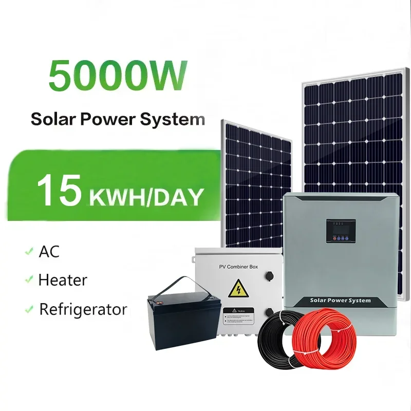 Off Grid Solar Kit - 2025/Solar Energy System 5000 Watts Hybrid