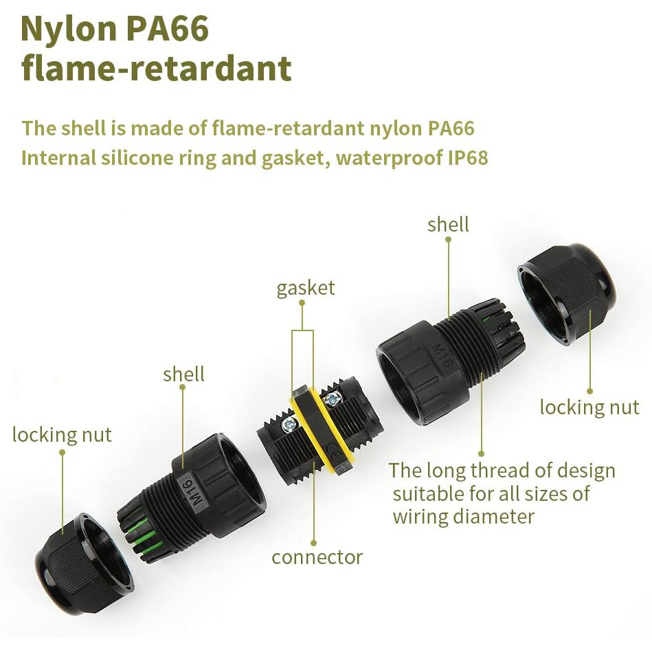 2 Way 2/3Pin IP68 Outdoor Wate - đánh giá và giá Cable Gland Waterproof